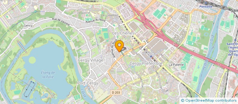 localisation de l'entreprise MONSIEUR DRISS BENTOUNSI  CERGY