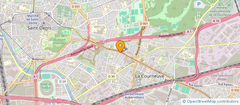 localisation de l'entreprise MONSIEUR DRISS KHENNOUF à LA COURNEUVE