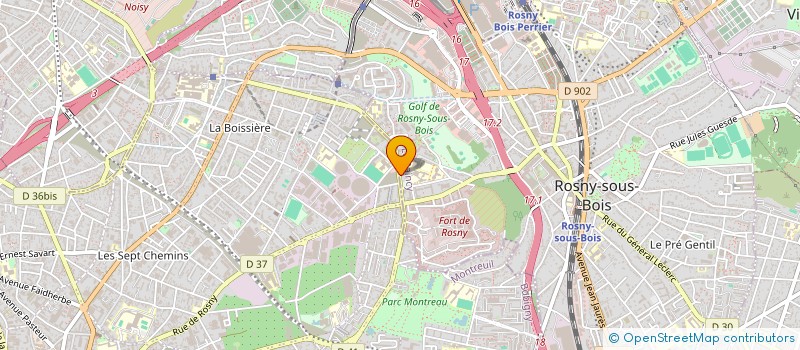 localisation de l'entreprise MONSIEUR DRISSA KONE à ROSNY-SOUS-BOIS