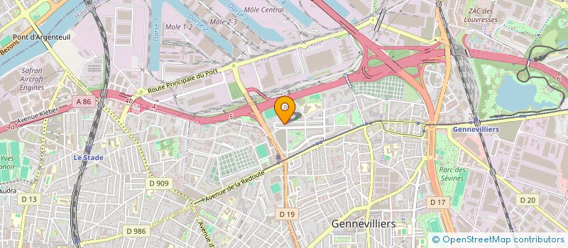 localisation de l'entreprise MONSIEUR DWAYNE EVORA DE PERCIN à GENNEVILLIERS