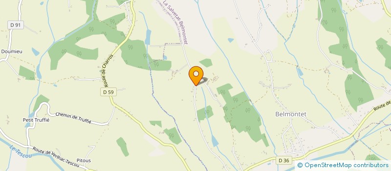 localisation de l'entreprise MONSIEUR DYLAN ARROYO  LA SALVETAT-BELMONTET