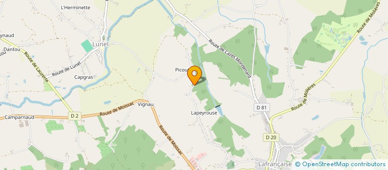 localisation de l'entreprise MONSIEUR DYLAN BERTHOUMIEU  LAFRANCAISE