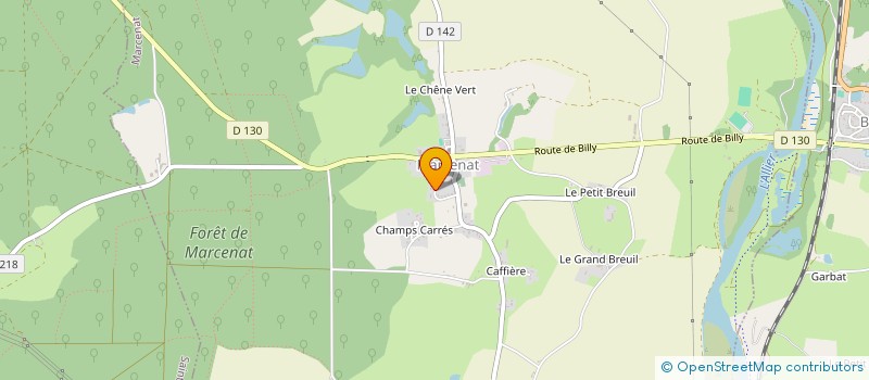 localisation de l'entreprise MONSIEUR DYLAN BONNEFOND  MARCENAT