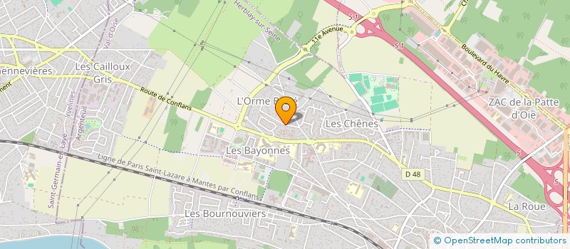 localisation de l'entreprise MONSIEUR DYLAN BOULANGER  HERBLAY-SUR-SEINE