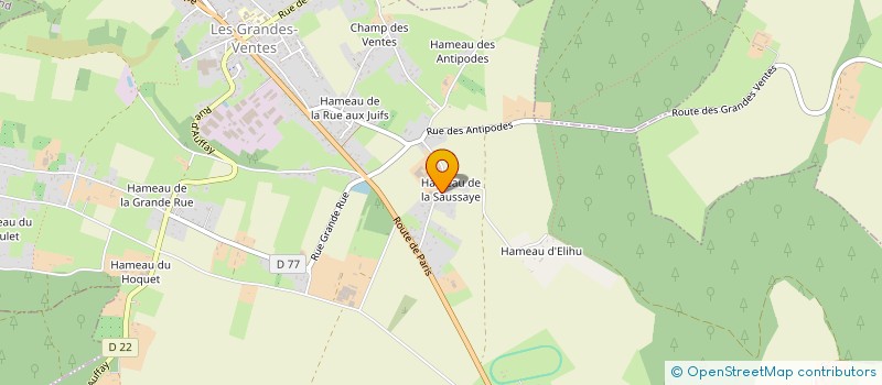 localisation de l'entreprise MONSIEUR DYLAN BOURGEAUX  LES GRANDES-VENTES