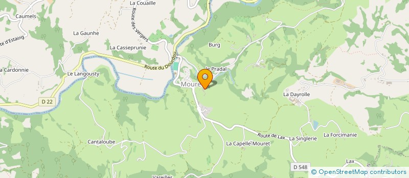 localisation de l'entreprise MONSIEUR DYLAN BRAS  MOURET