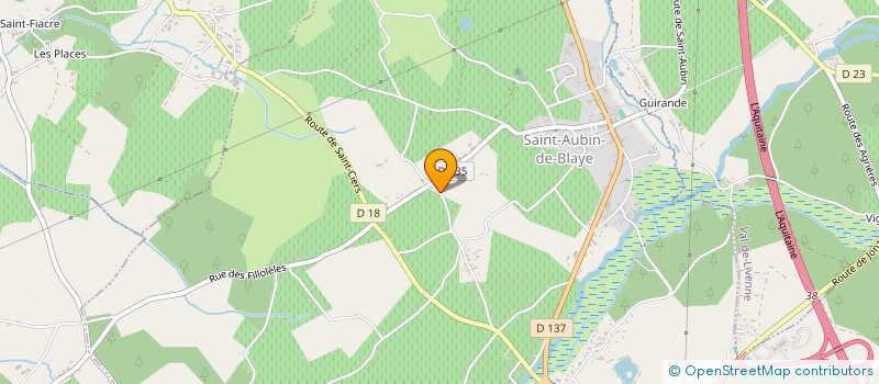 localisation de l'entreprise MONSIEUR DYLAN CAILLEAU  SAINT-AUBIN-DE-BLAYE