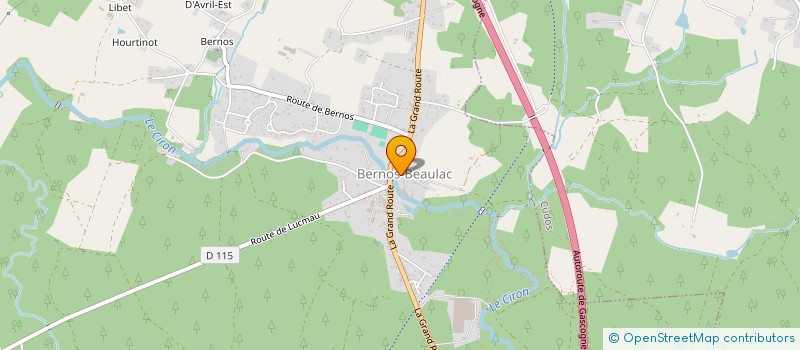 localisation de l'entreprise MONSIEUR DYLAN CLAVERIE  BERNOS-BEAULAC