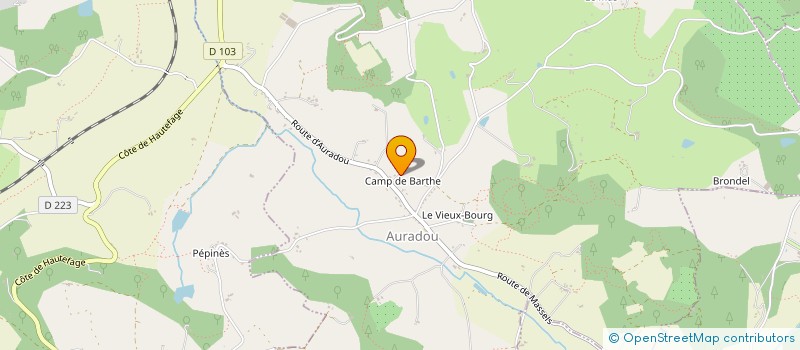 localisation de l'entreprise MONSIEUR DYLAN COMPAIN  AURADOU