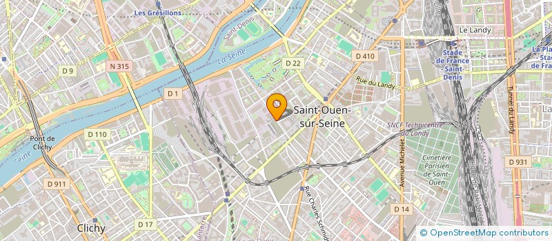 localisation de l'entreprise MONSIEUR DYLAN COSSON à SAINT-OUEN-SUR-SEINE