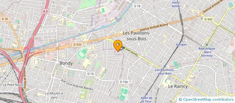 localisation de l'entreprise MONSIEUR DYLAN CRUZ PEREIRA  LES PAVILLONS-SOUS-BOIS