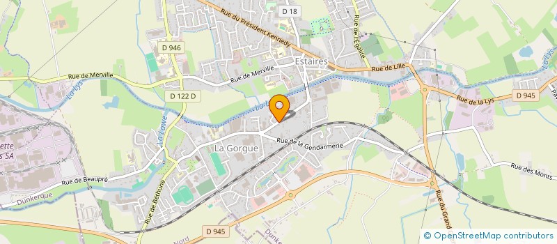 localisation de l'entreprise MONSIEUR DYLAN DEROCQ  LA GORGUE