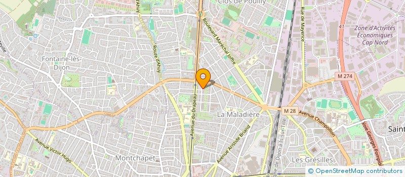 localisation de l'entreprise MONSIEUR DYLAN DEVAUX  DIJON