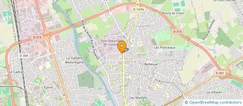 localisation de l'entreprise MONSIEUR DYLAN DURAND  COULAINES