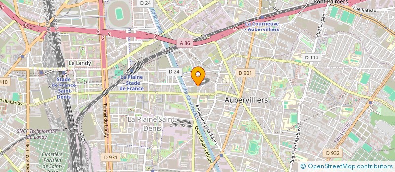 localisation de l'entreprise MONSIEUR DYLAN DURAND  AUBERVILLIERS