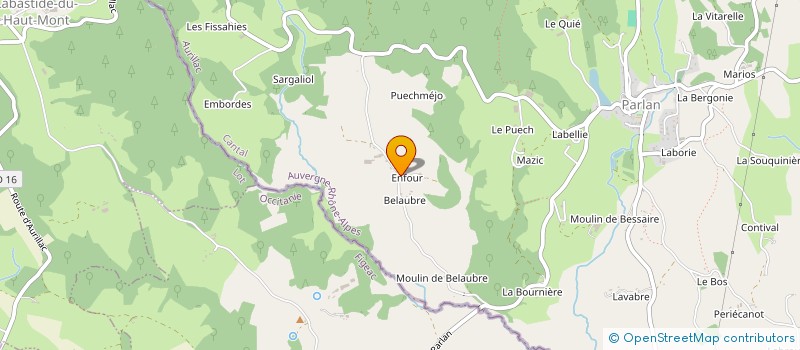 localisation de l'entreprise MONSIEUR DYLAN FABRE à ANTIGNAC