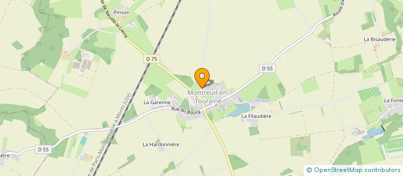 localisation de l'entreprise MONSIEUR DYLAN FONTAINE  MONTREUIL-EN-TOURAINE