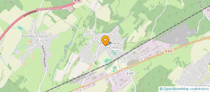 localisation de l'entreprise MONSIEUR DYLAN GUINCHARD  DANNEMARIE-SUR-CRETE