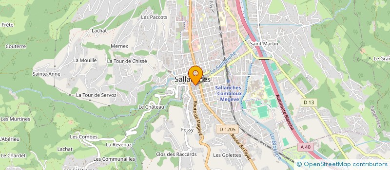 localisation de l'entreprise MONSIEUR DYLAN JOSSELIN  SALLANCHES