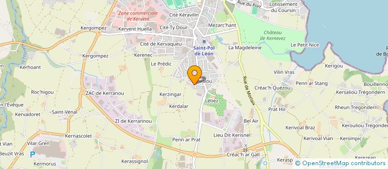 localisation de l'entreprise MONSIEUR DYLAN KERGOURLAY  SAINT-POL-DE-LEON