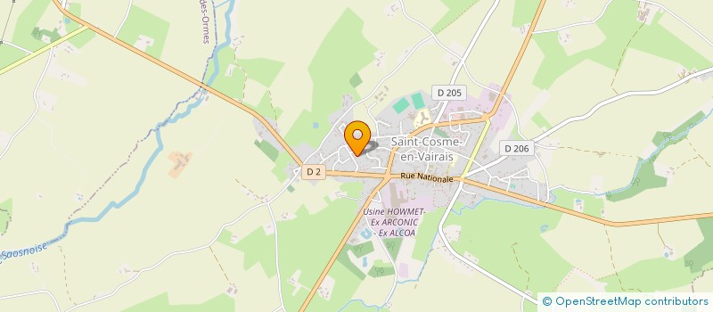 localisation de l'entreprise MONSIEUR DYLAN LABALLE  SAINT-COSME-EN-VAIRAIS