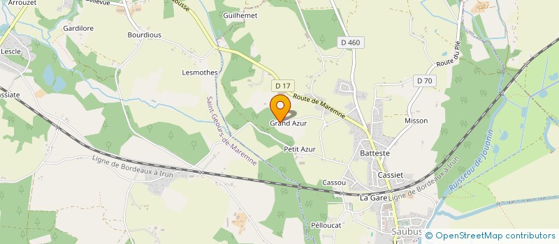 localisation de l'entreprise MONSIEUR DYLAN LACAULE  SAUBUSSE