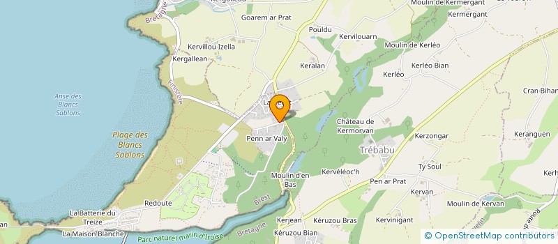 localisation de l'entreprise MONSIEUR DYLAN LE BORGNE  LE CONQUET