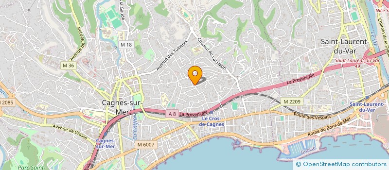 localisation de l'entreprise MONSIEUR DYLAN LE SOLLEU à CAGNES-SUR-MER