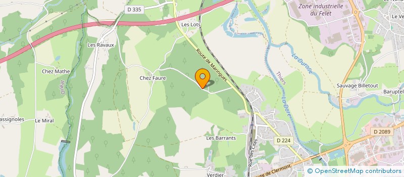 localisation de l'entreprise MONSIEUR DYLAN MARQUES  THIERS