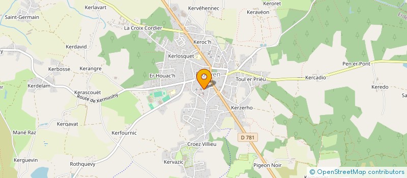 localisation de l'entreprise MONSIEUR DYLAN MERITE  ERDEVEN