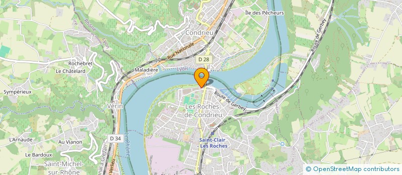 localisation de l'entreprise MONSIEUR DYLAN MOULY  LES ROCHES-DE-CONDRIEU