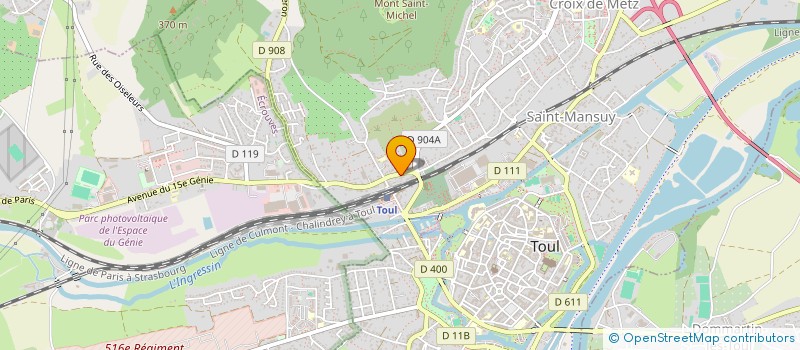 localisation de l'entreprise MONSIEUR DYLAN PARISOT  TOUL