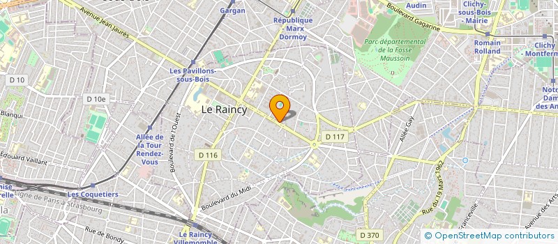 localisation de l'entreprise MONSIEUR DYLAN PEREZ à LE RAINCY