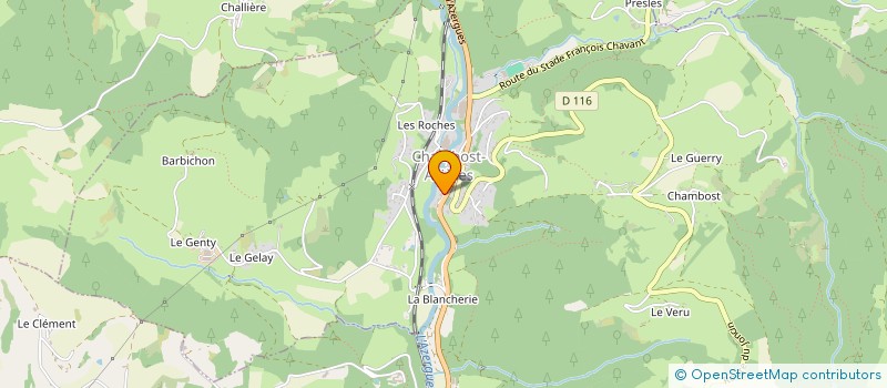 localisation de l'entreprise MONSIEUR DYLAN PERTHUS  CHAMBOST-ALLIERES