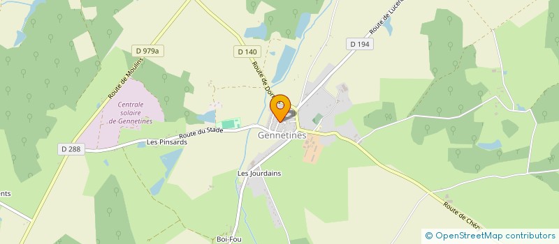 localisation de l'entreprise MONSIEUR DYLAN POBEAU  GENNETINES