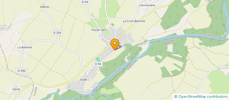 localisation de l'entreprise MONSIEUR DYLAN POUPIN  LUZILLAT