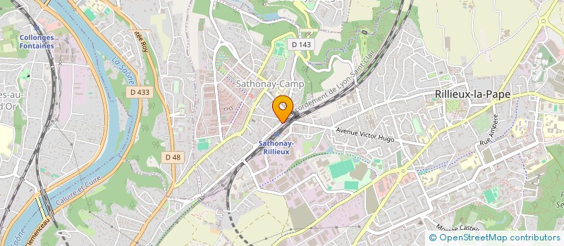 localisation de l'entreprise MONSIEUR DYLAN THEVENOT  SATHONAY-CAMP