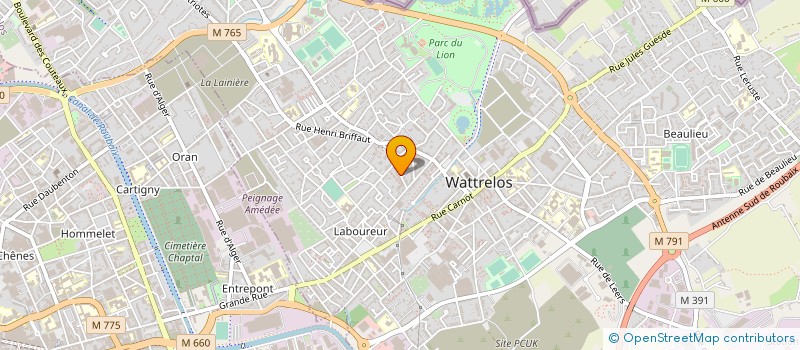 localisation de l'entreprise MONSIEUR DYLAN VANHELSTRAETEN  WATTRELOS