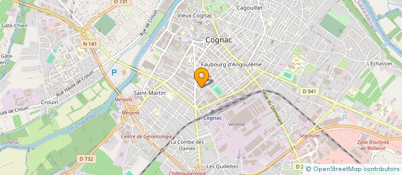 localisation de l'entreprise MONSIEUR DYLANN CALMON à COGNAC