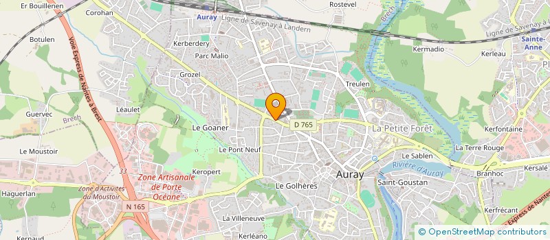 localisation de l'entreprise MONSIEUR E'OUANN LE QUEVEN à AURAY