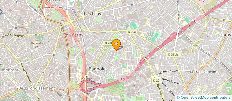 localisation de l'entreprise MONSIEUR EDDIE CAZOT à BAGNOLET