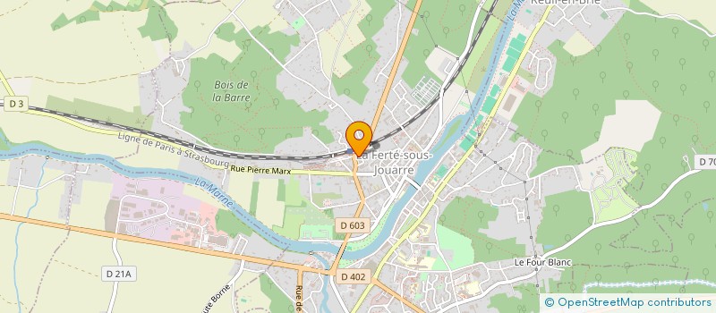 localisation de l'entreprise MONSIEUR EDDIE COURAT à LA FERTE-SOUS-JOUARRE