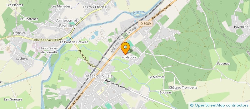 localisation de l'entreprise MONSIEUR EDDY BAPTISTE  RAZAC-SUR-L'ISLE