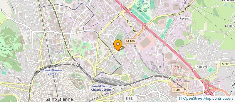 localisation de l'entreprise MONSIEUR EDDY BEKKA  SAINT-ETIENNE