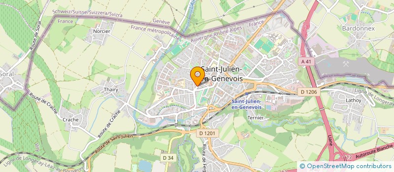localisation de l'entreprise MONSIEUR EDDY BOUAFIF  SAINT-JULIEN-EN-GENEVOIS