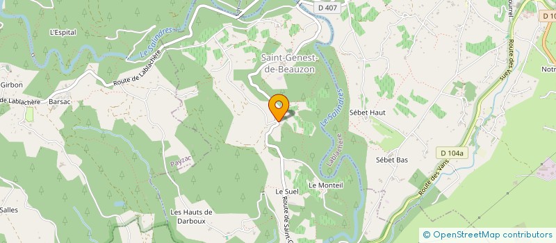 localisation de l'entreprise MONSIEUR EDDY HOLVOET  SAINT-GENEST-DE-BEAUZON