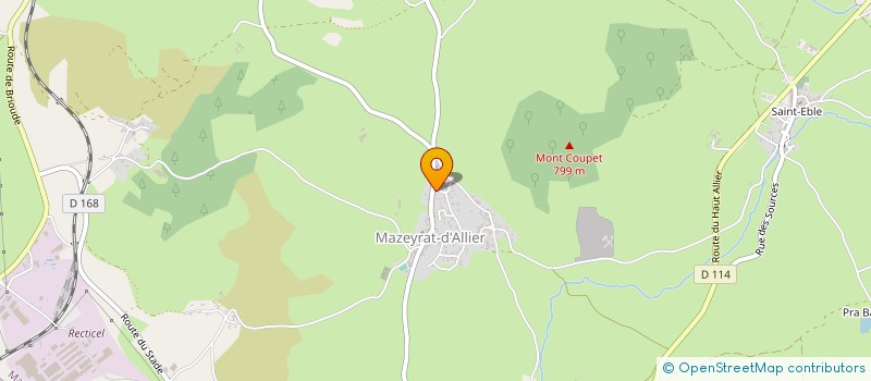 localisation de l'entreprise MONSIEUR EDDY HUMBERT  MAZEYRAT-D'ALLIER