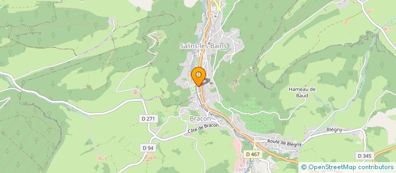 localisation de l'entreprise MONSIEUR EDDY JACQUET  SALINS-LES-BAINS