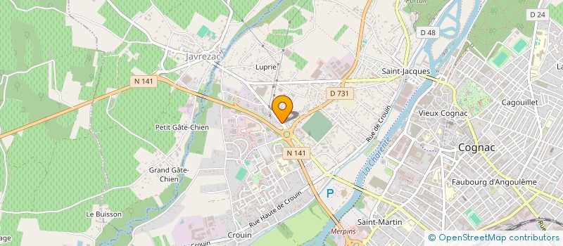 localisation de l'entreprise MONSIEUR EDDY RAFFENAUD à COGNAC