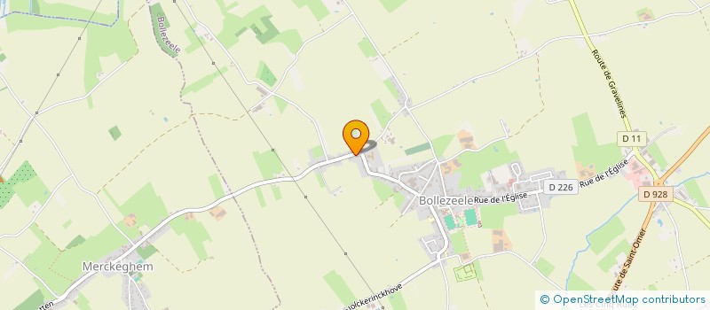 localisation de l'entreprise MONSIEUR EDDY VANDAELE  BOLLEZEELE